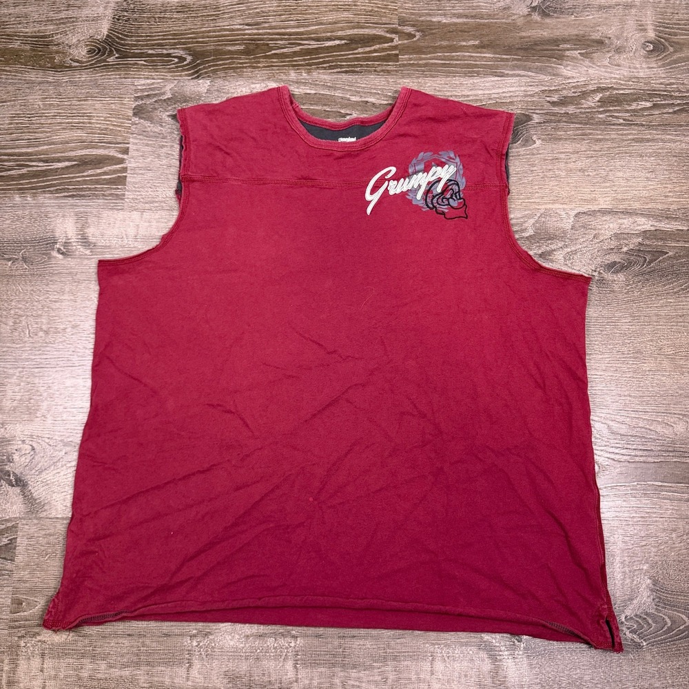 Disney Disneyland Walt Disney World Mens 3XL Maroon Grumpy Tank Top Shirt